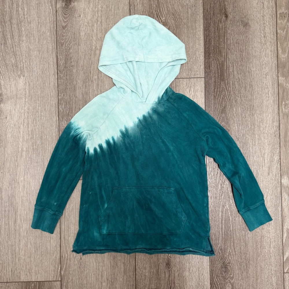OLD NAVY LONG SLEEVE LIGHTWEIGHT HOODED PULLOVER SWEATSHIRT TIE DYE SMALL 6/7
